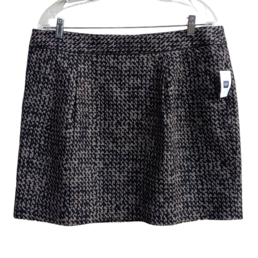 Gap jagged houndstooth  lined skirt sz 14 NEW (0092)